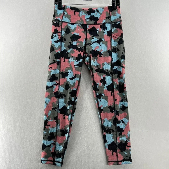 Pro Player Pants - Pro Player Leggings Womens Sz M Wicking Camo Compression Athletic Pink Gray